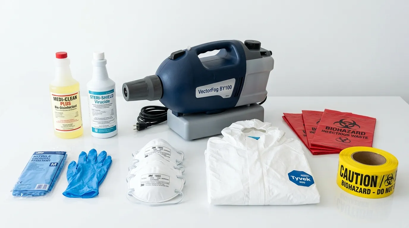 Professional biohazard remediation crew working in Minneapolis